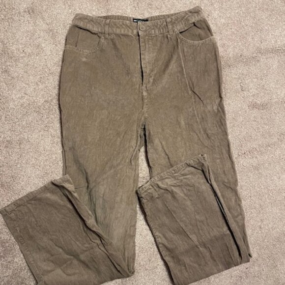 ASOS Design Corduroy Pants (Brown) 10 Tall High Rise - Picture 2 of 9